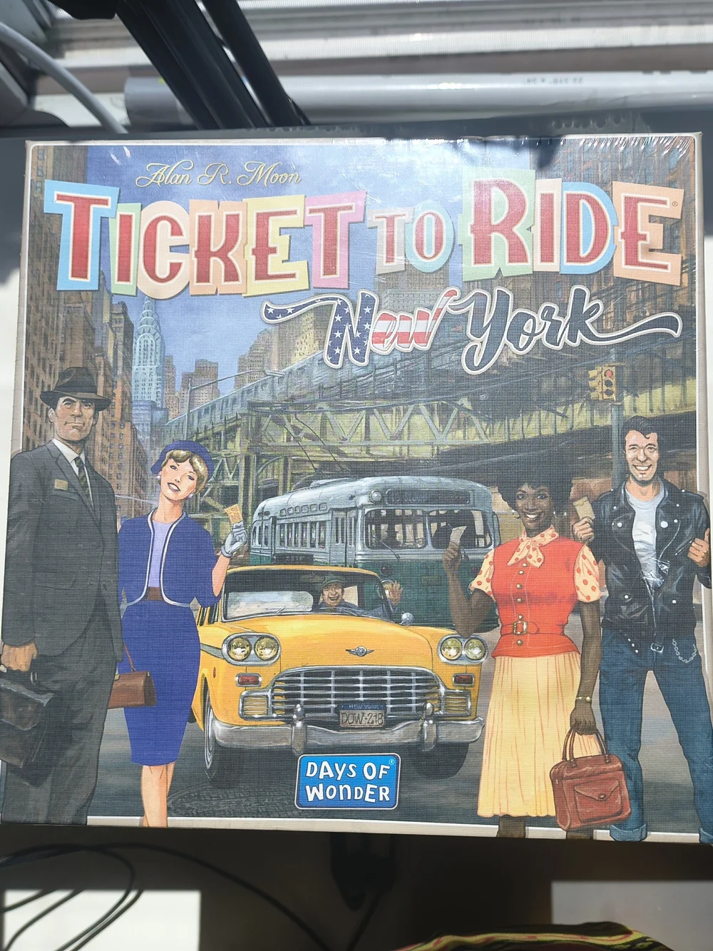 Ticket to Ride New York Board Game - Colorful Vintage Map Art